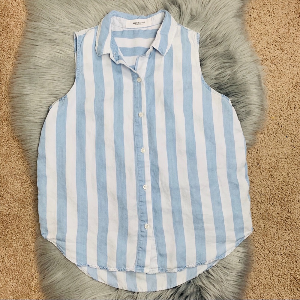 Striped Button Down Top - image 6
